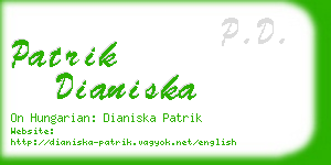 patrik dianiska business card